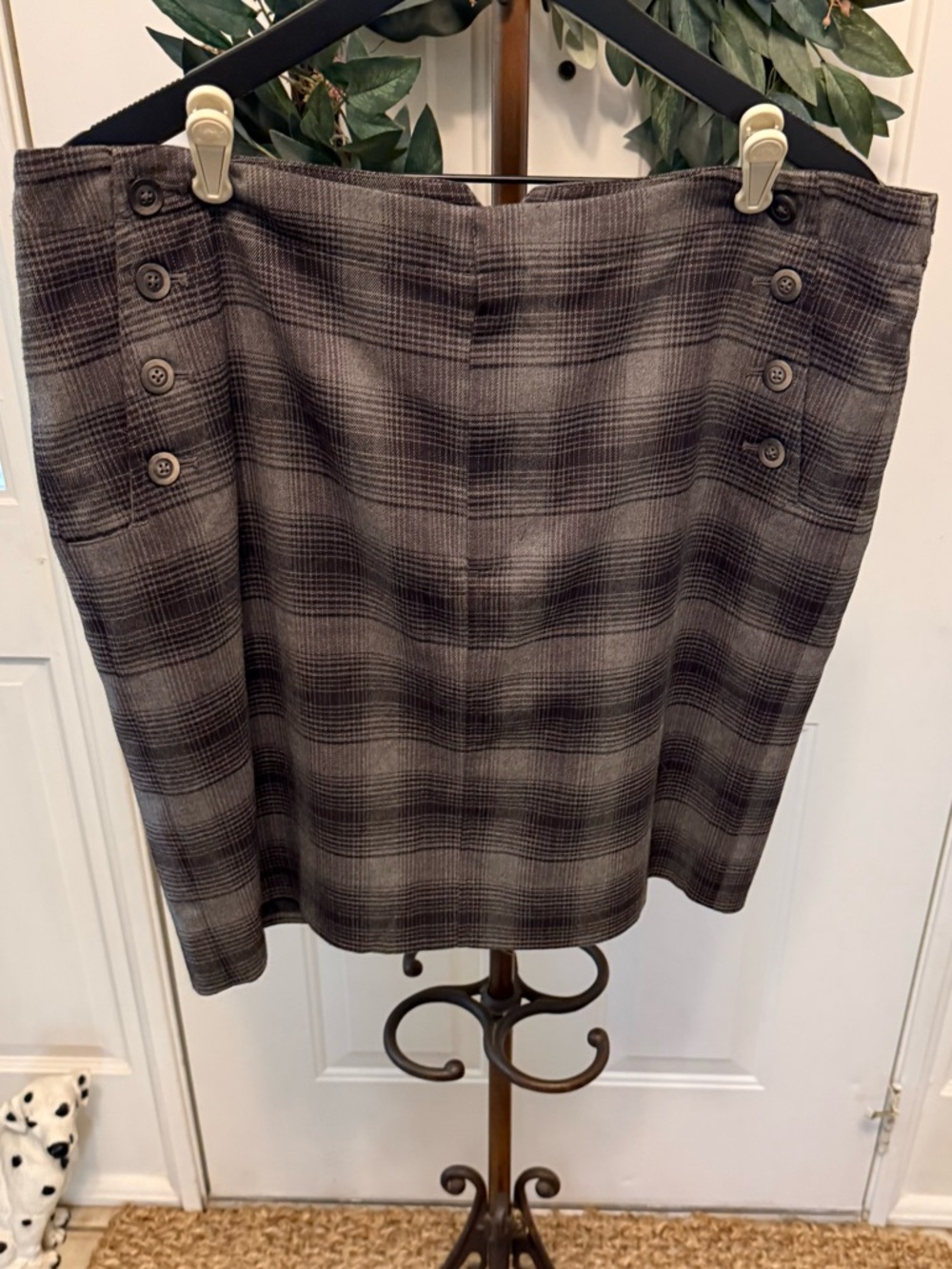 Bob Timberlake Gray & Black Checkered Plaid Mini Skirt 16